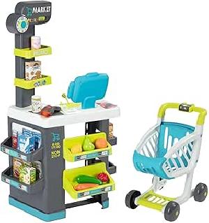 Bekijk leuke cadeautip : Smoby - Supermarkt met winkelwagen - Speelsupermarkt met licht